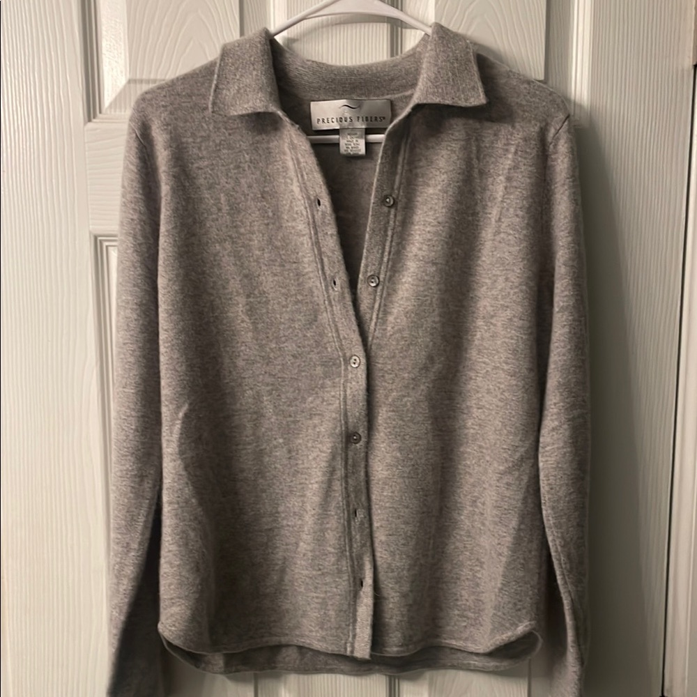 AllSaints Gray Button-Up Cardigan